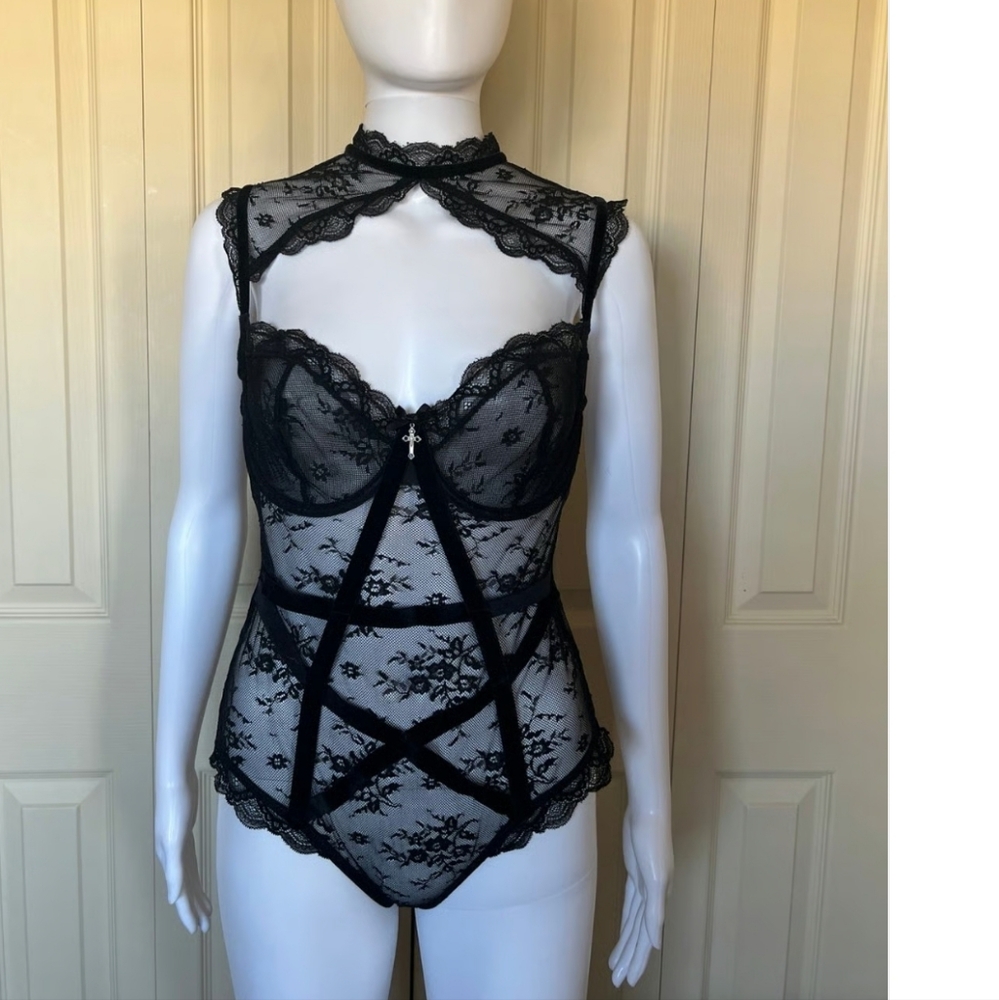 Killstar Black Lace Bodysuit